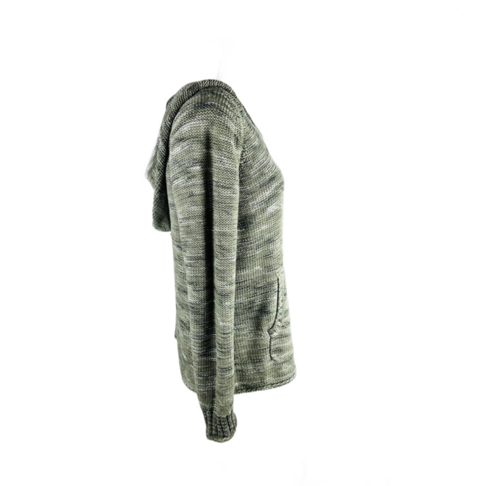 Eddie Bauer Olive Knit Hoodie Size L - Picture 2 of 4